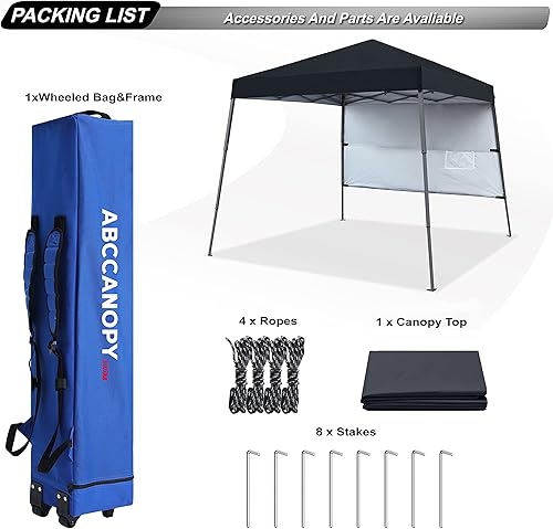 Miniatura 5 de AbcCNAOPY - Toldo plegable para la playa con 1 pared solar, bolsa de mochila, estacas y cuerdas.