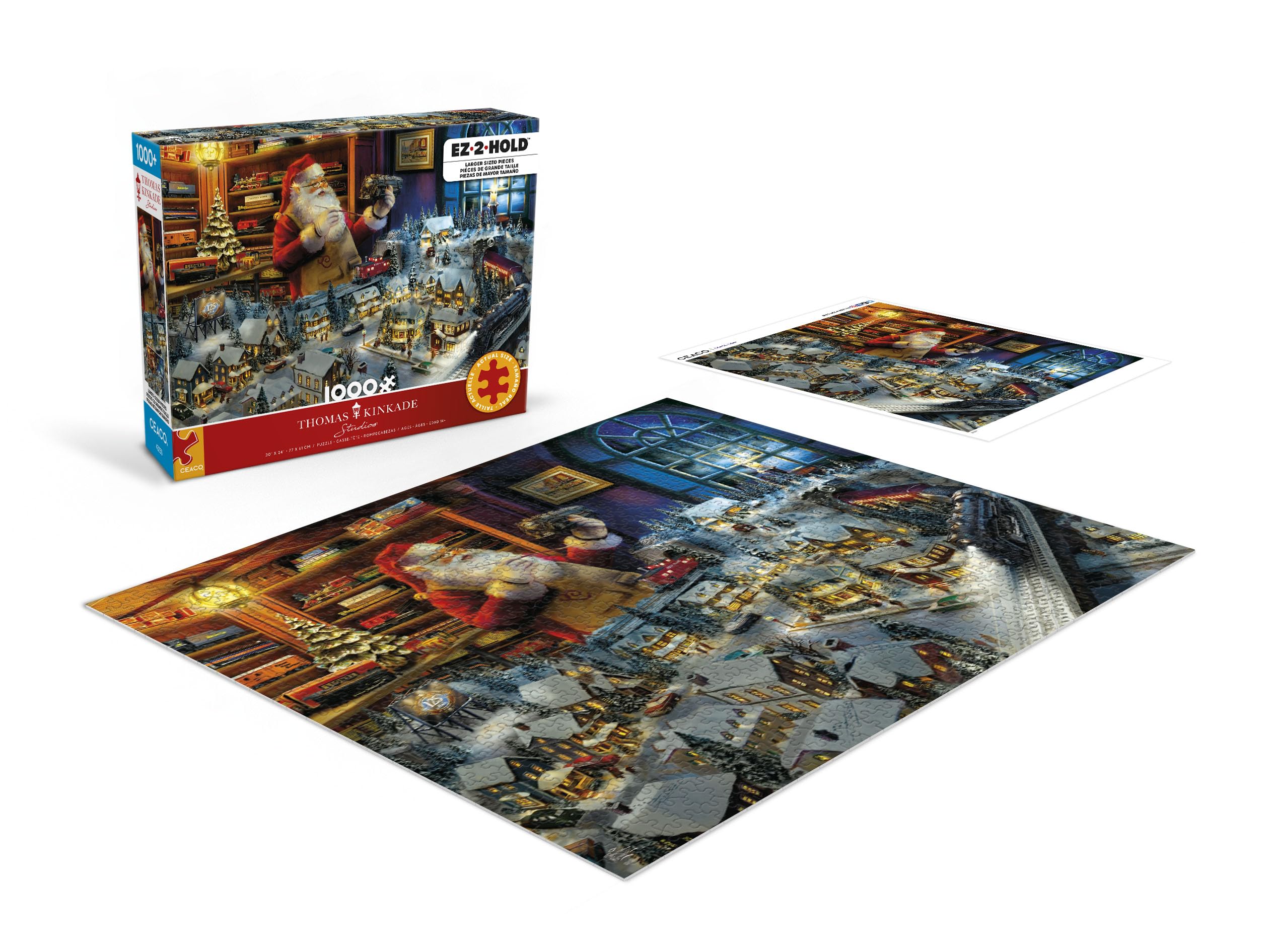 Amazon.com: CEACO Santa's Final Touch Jigsaw Puzzle - 1000 Pieces