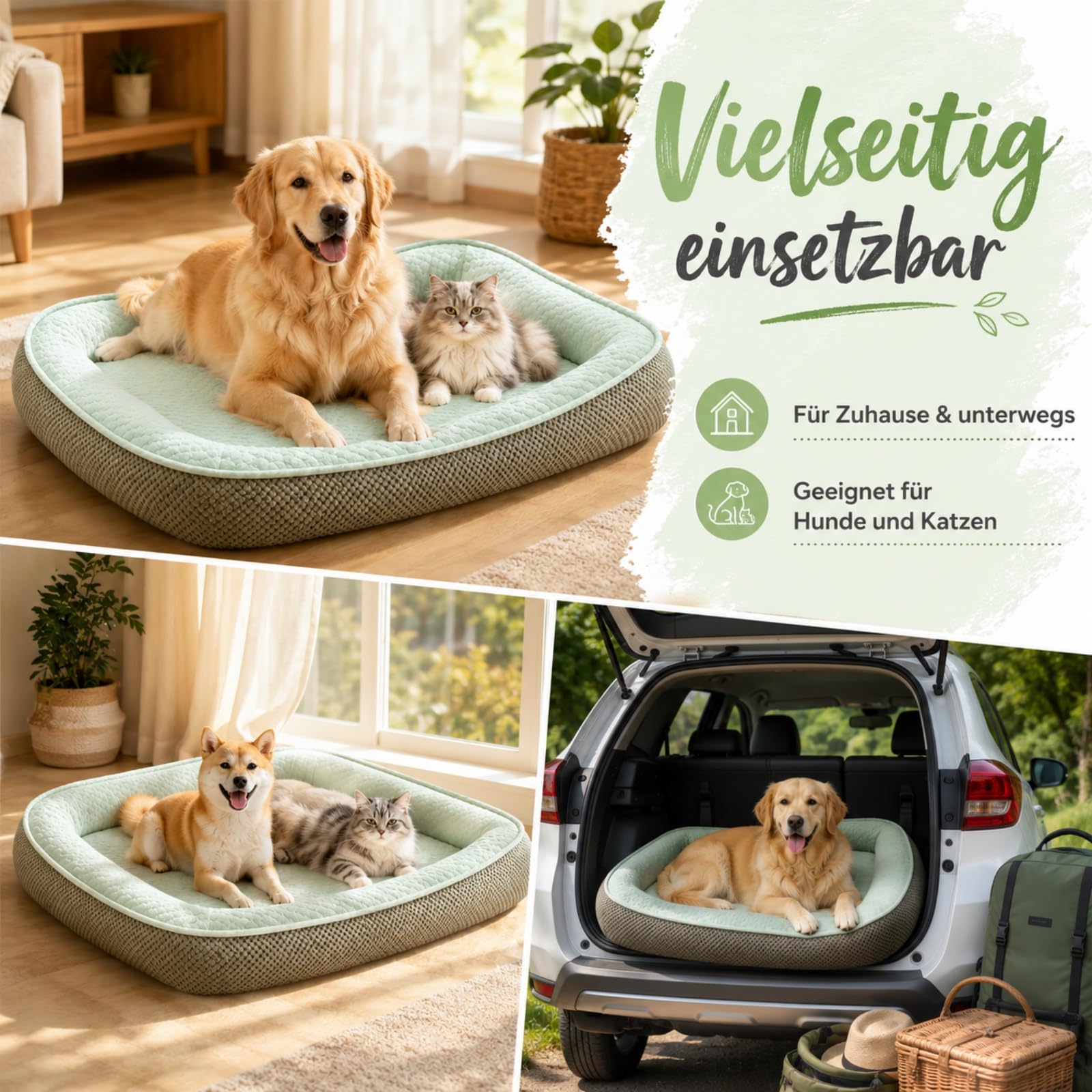 Generisch Premium Kühlkörbchen für den Sommer, Atmungsaktive Kühlmatte für Hunde & Katzenmit mit 3D-Mesh-kühlmatte, Waschbar & Rutschfester, Weichhe Hundebetten für Hunde & Katzen，Grau：XXL