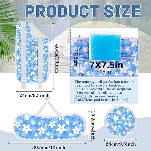 Miniatura 2 de Sherr Paquete de 4 unidades de aceite de ricino reutilizable para desintoxicación del hígado, pecho y cuello, aceite de ricino prensado en frío,