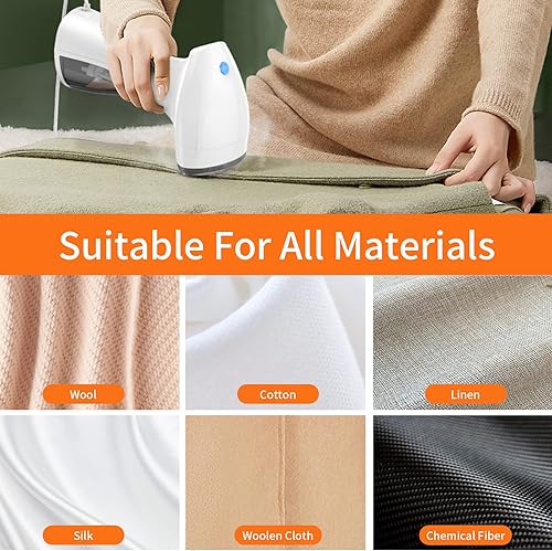 Miniatura 5 de Vaporizador para ropa 1300 W potente calentamiento rápido de 20 segundos con tanque de 51fl oz vaporizador de ropa de mano removedor de arrugas de