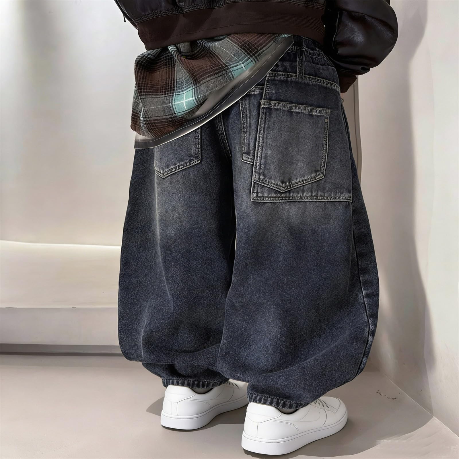 Genérico Pantalon Vaquero Niño - Pantalones Vaqueros para Niños Cálidos Y Gruesos Informales con Interior Suave para Invierno