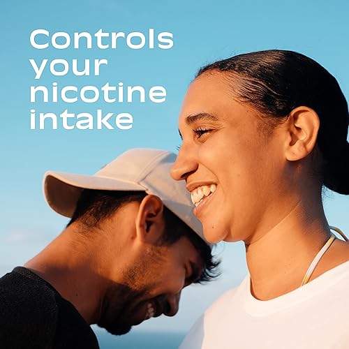 Miniatura 9 de Nicorette goma de mascar de nicotina de 2 mg para ayudar a dejar de fumar - Ayuda para dejar de fumar con sabor a frutas refrescantes, 20 unidades