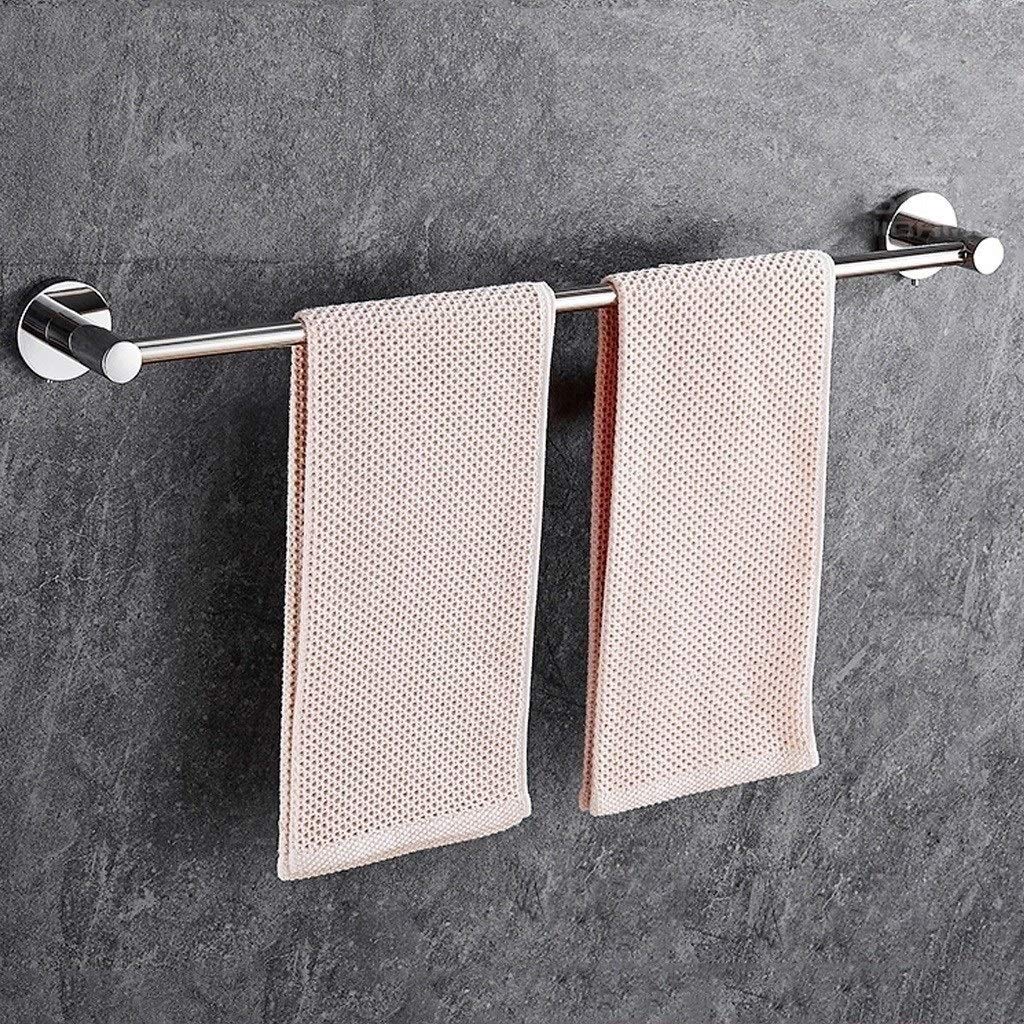 Barra de Toallas de acero Inoxidable Moderno, 30 cm-120 cm, riel de Toalla de baño de Montaje en Pared, para Hardware y Cocina de baño, Acabado Plateado Pulido (Size : 120cm)