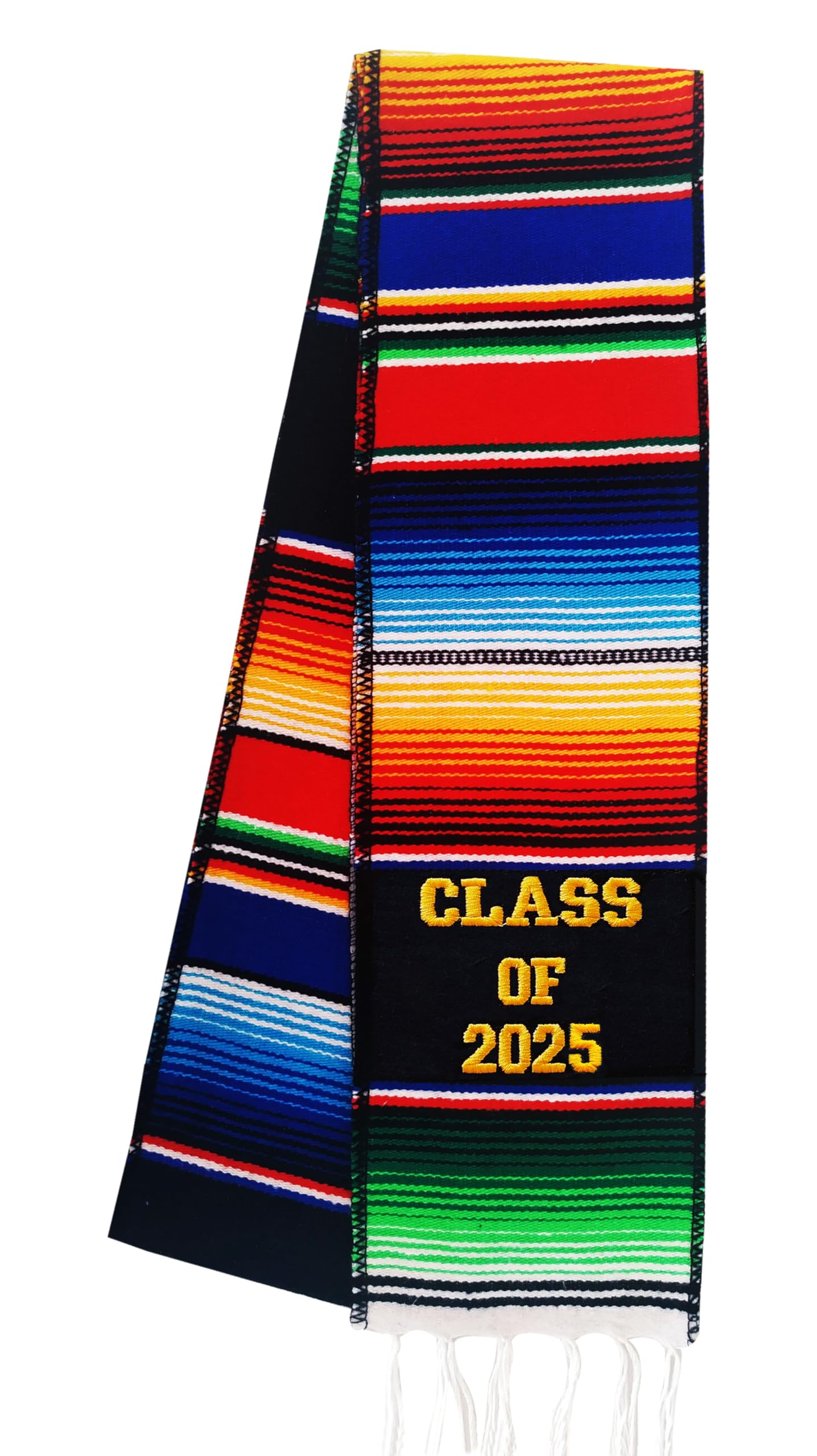 Genuine Serape 100% Authentic Mexican Graduation Sash Class of 2025, Hispanic Stole Graduation Serape Sash Scarf 2025
