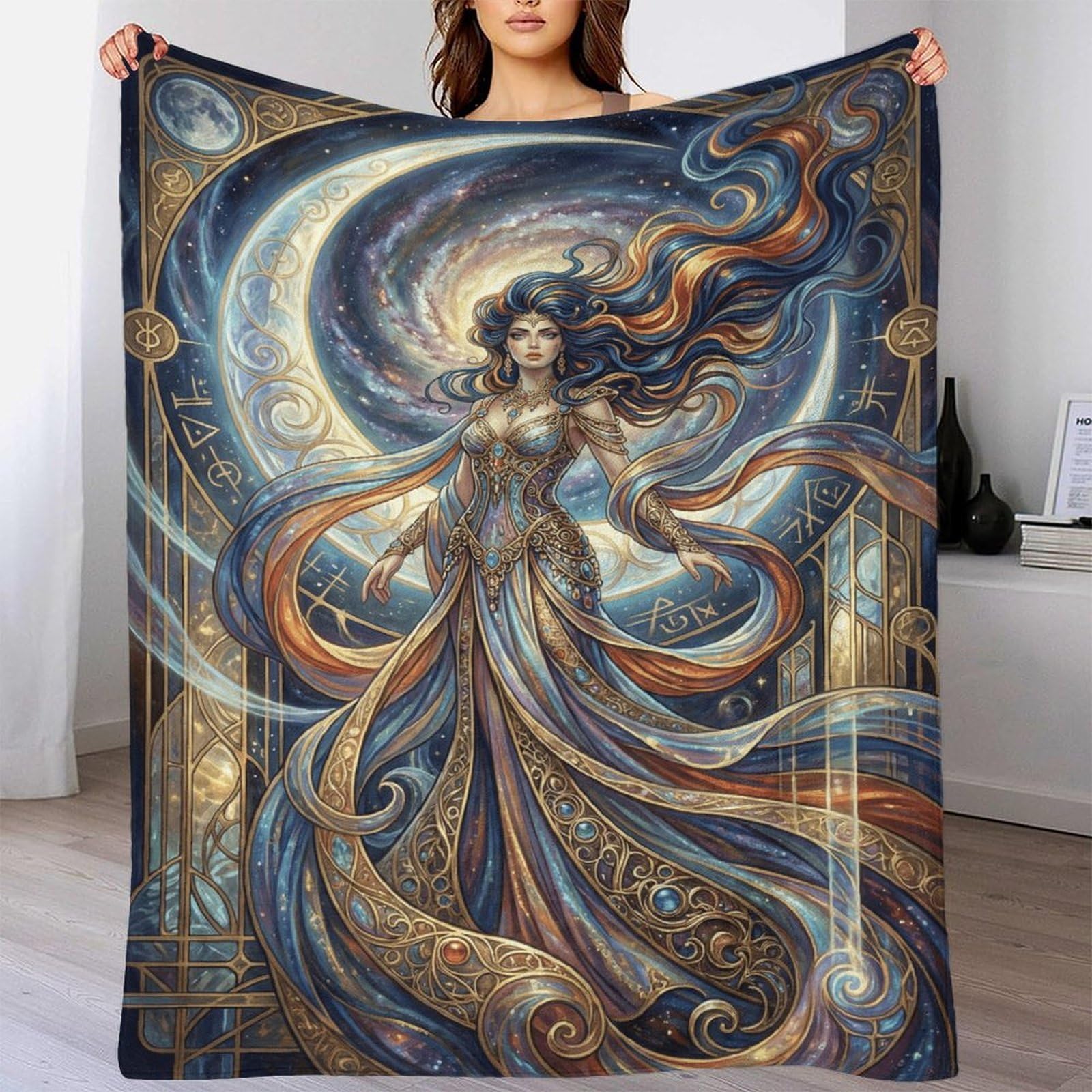 H3B8U2Y5 Art Nouveau Goddess for for Soft Throw Blanket, Car Travel Couch