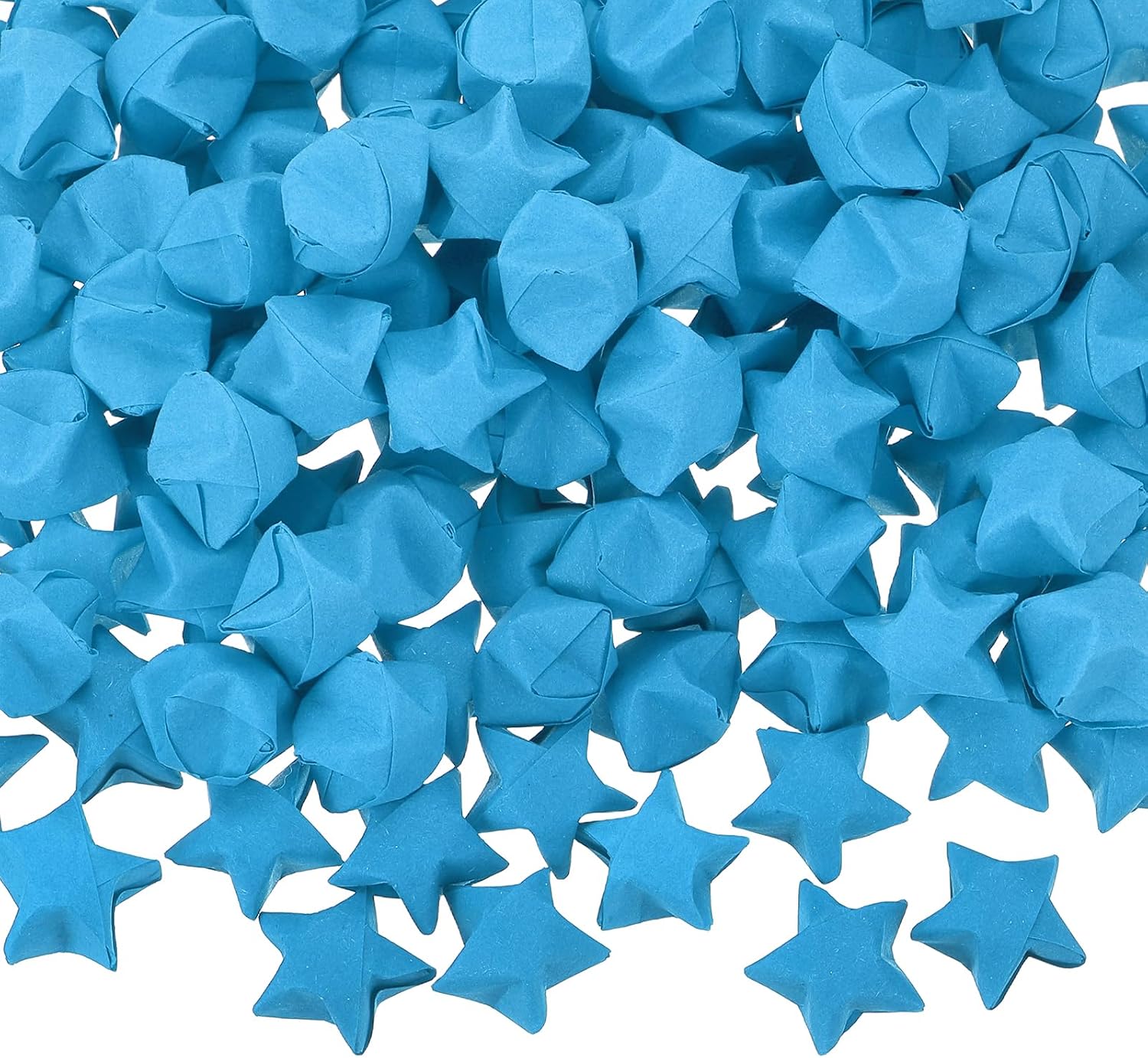 MECCANIXITY 300 Pcs Paper Stars Pre-made Origami Lucky Wishing Star for Best Wish Christmas Party Wedding Valentine's Day Girl Friends Gift(Blue)