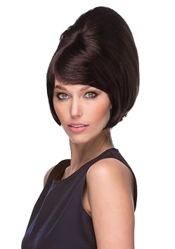Beehive Wig Color Brown - Sepia Wigs B-52 1960s Theater Womans Ladies Beahive Side Curl Motown Dreamgirls