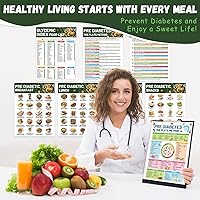Vista 7 de Póster de lista de alimentos prediabéticos para diabéticos, tabla de alimentos, planificador de comidas de dieta, alta proteína de fibra, vitamina
