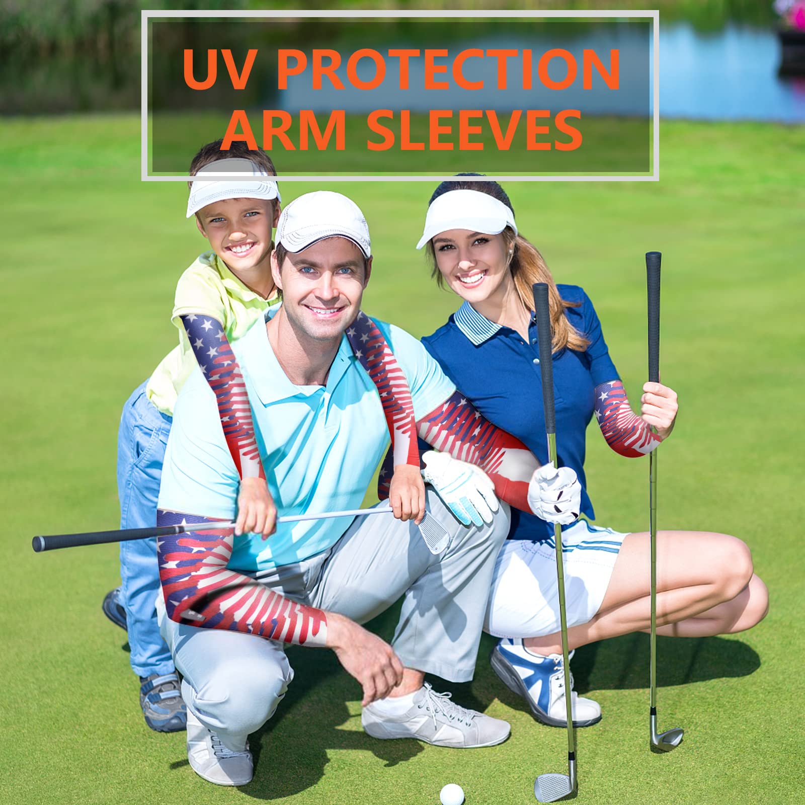 Sports Compression Arm Sleeves 1 Pair Moisture Wicking UV Protection Cooling or Warmer Non Slip Cover Arm Sleeve for Men Women Kids Baseball Football Basketball Volleyball - Image 7