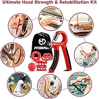 Vista 5 de FitBeast - Kit para fortalecer mano y dedos (5 accesorios), fortalece potencia de la mano y dedos y agarre, también fortalece la muñeca