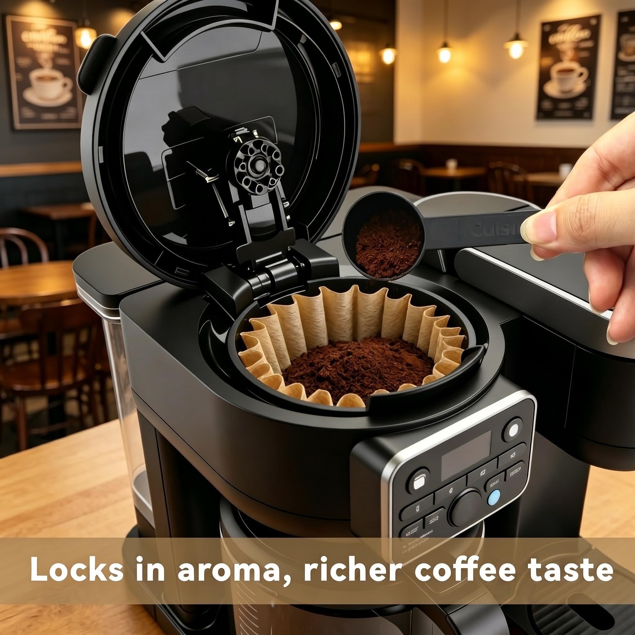 MUOLUTH Papier-Kaffeefilter, kompatibel mit Keurig Duo-Kaffeemaschine, ungebleicht, extra tiefes Schüssel-Design, 100 Stück, für 2041 ml Karaffe