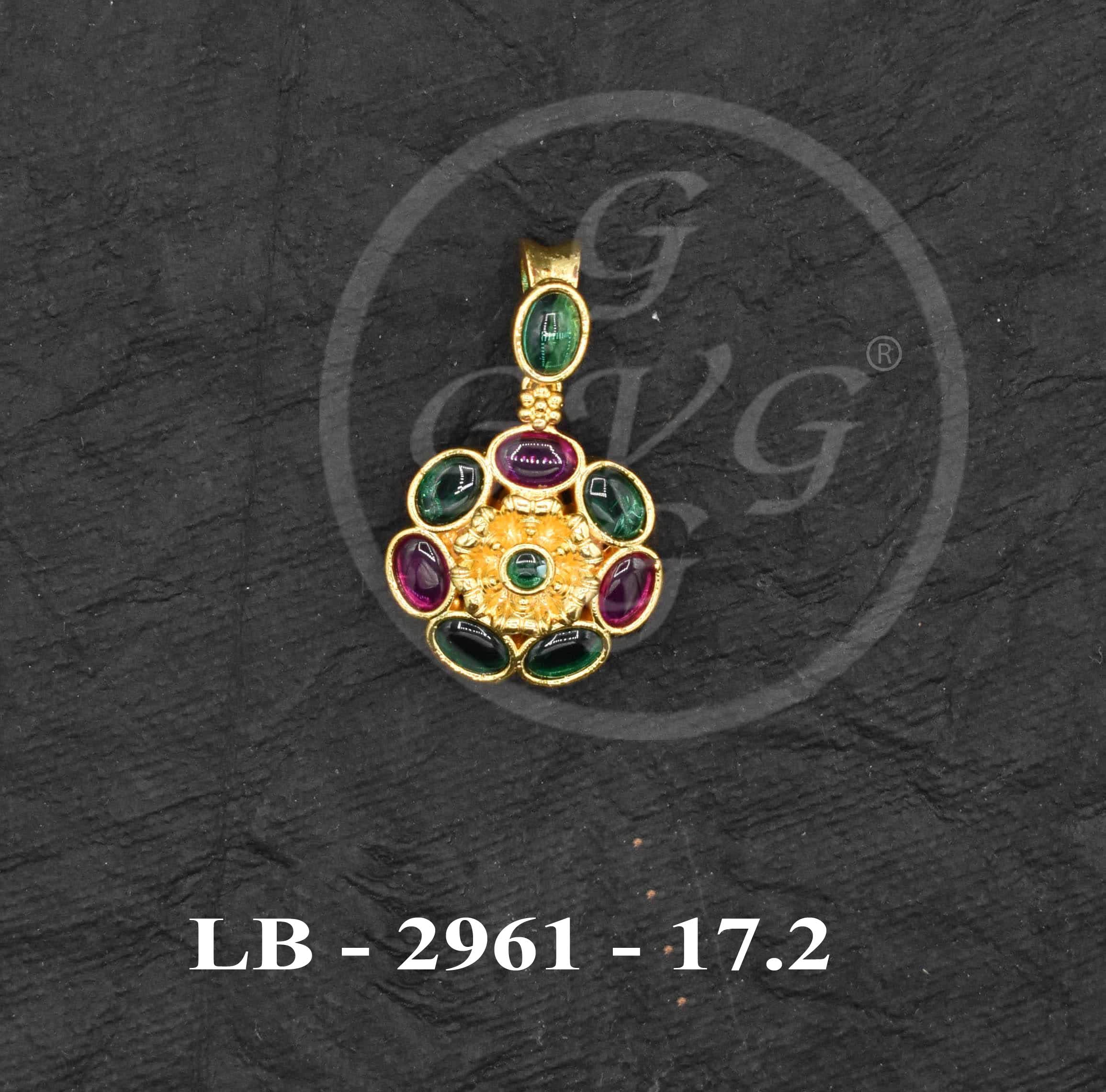 GVG jewellery gold plated Kundan pendent LB-2961 1