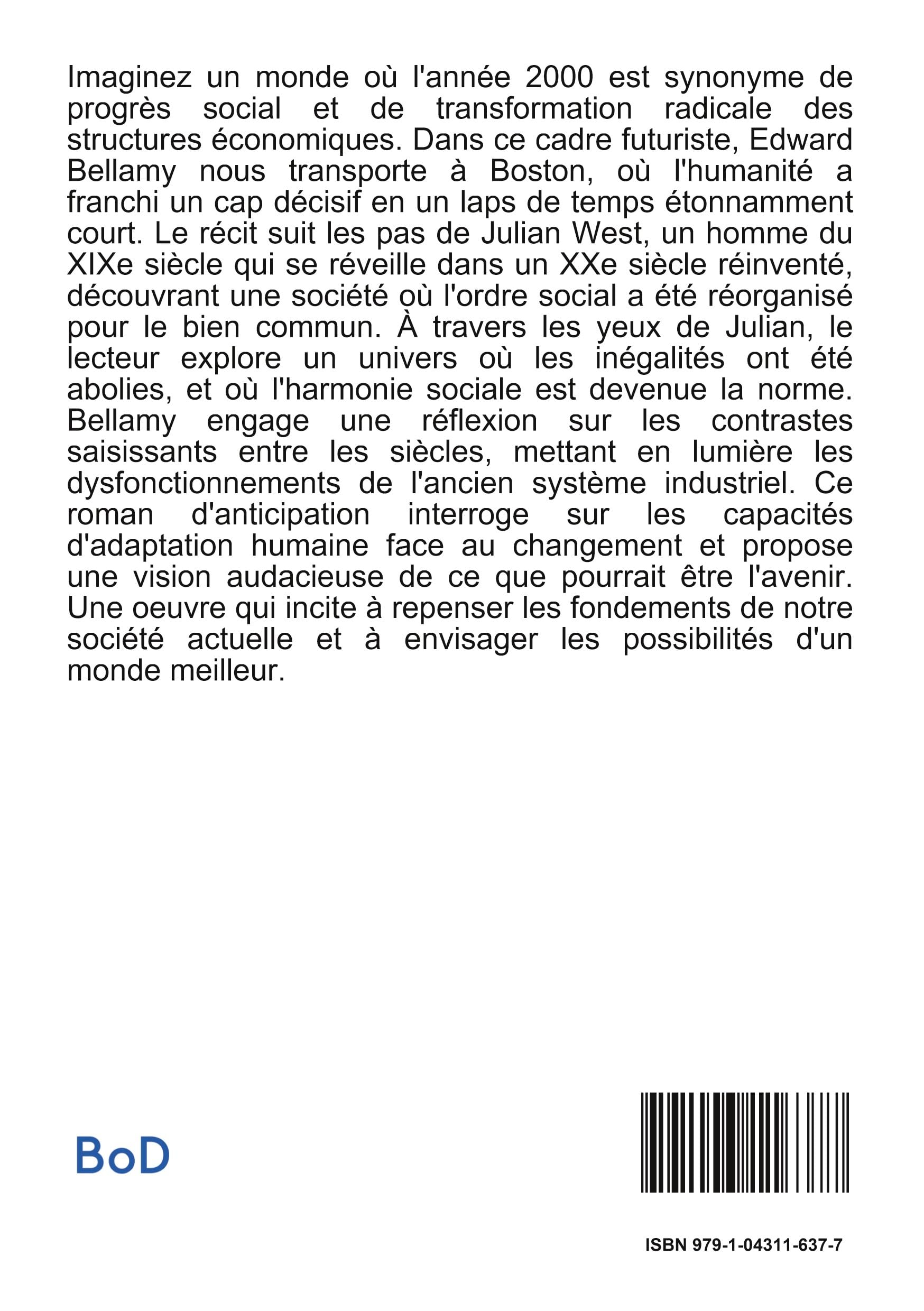 Cent ans après, ou l'an 2000: Un voyage visionnaire vers une utopie future