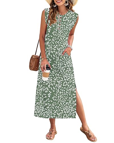 MISFAY Summer Dresses for Women 2026 Waffle Knit Long Maxi
