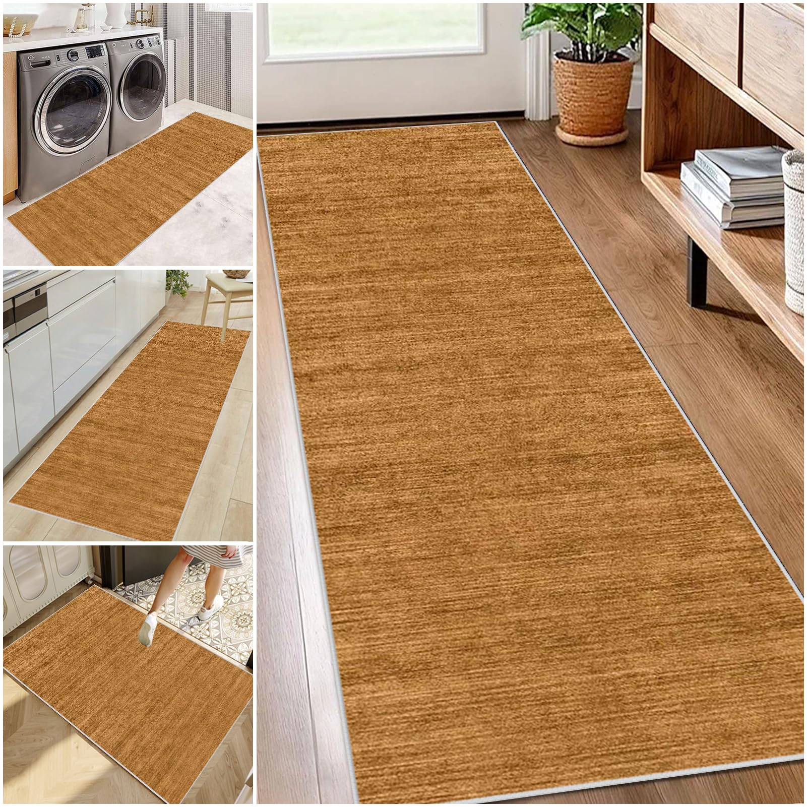Hallway Runner Rug 40 x 400 cm Non Slip Long Carpet Runner for Kitchen Area Runner Rugs Washable Kitchen Runner Mat Narrow Rugs Low Pile Rugs Runner for Hallway, Entryway, Bedroom, Laundry Room