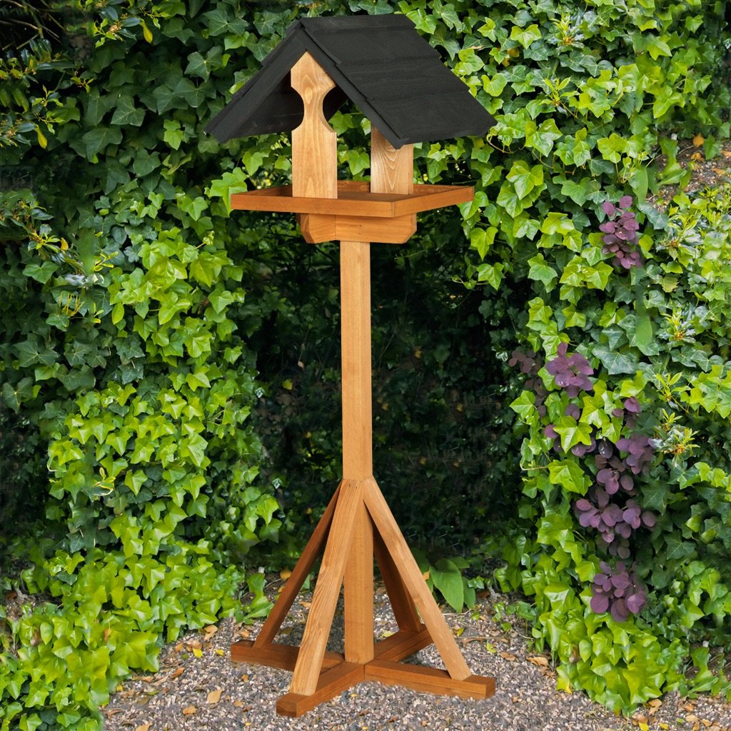 Sarre Black Bird Table Fully Assembled