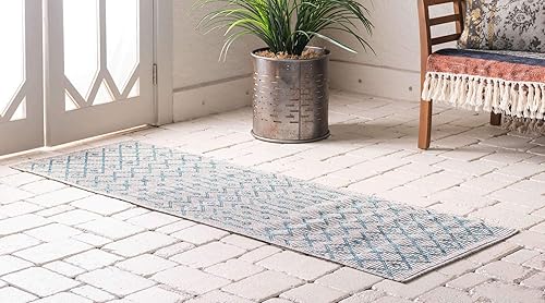 Vista 139 de Unique Loom Alfombra Colección enrejado Marroquí Celosía Transicional Interior y Exterior, Polipropileno Gris carbón/natural