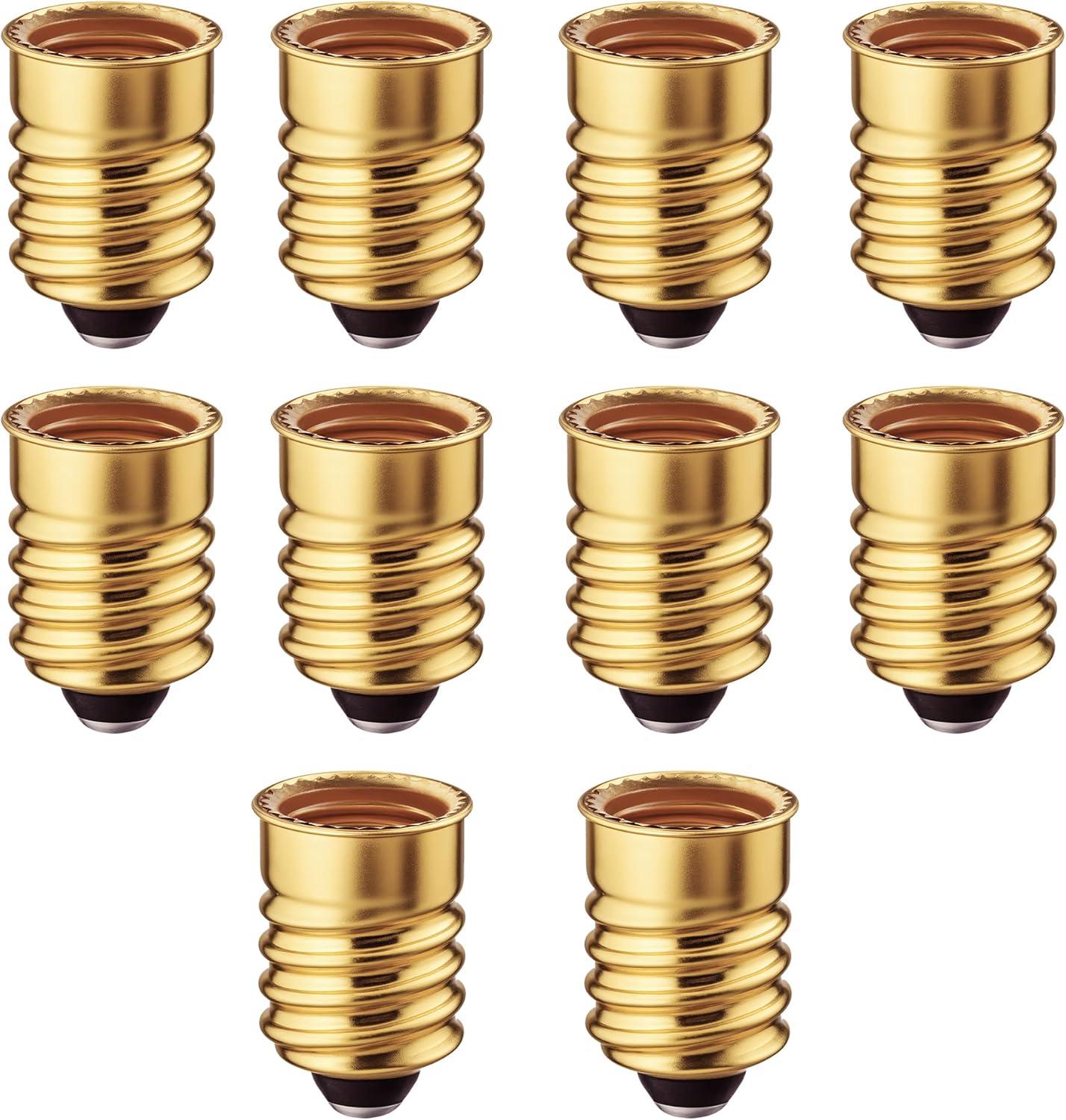 (25 Pack) European Base (E14) to Candelabra Base (E12) Socket Reducer Adapter