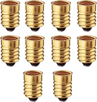 KOR - Pack of 10 European Base E14 to Candelabra Base E12 Socket Reducer Adapter