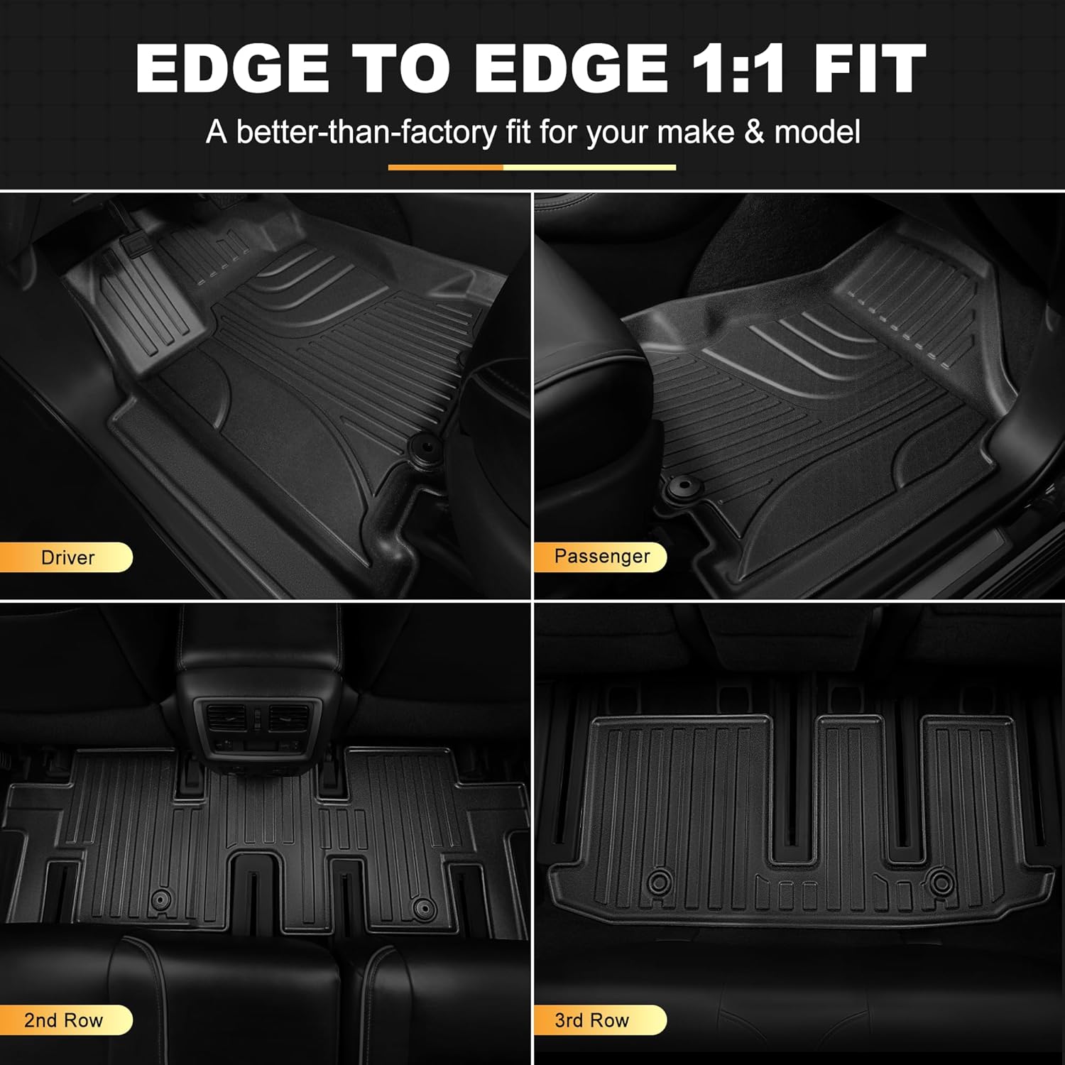 floor mats custom for 2013-2020 nissan pathfinder/2014-2020 infiniti qx60/2013 infiniti jx35 all weather tpe heavy duty car floor mat pathfinder accessories full floor liners set 18)13-20 pathfinder floor mats