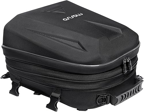 MOSISO Bolsa trasera para motocicleta, mochila para motocicleta, bolsa para casco con capacidad expandible de 20 a 28 litros, impermeable, para
