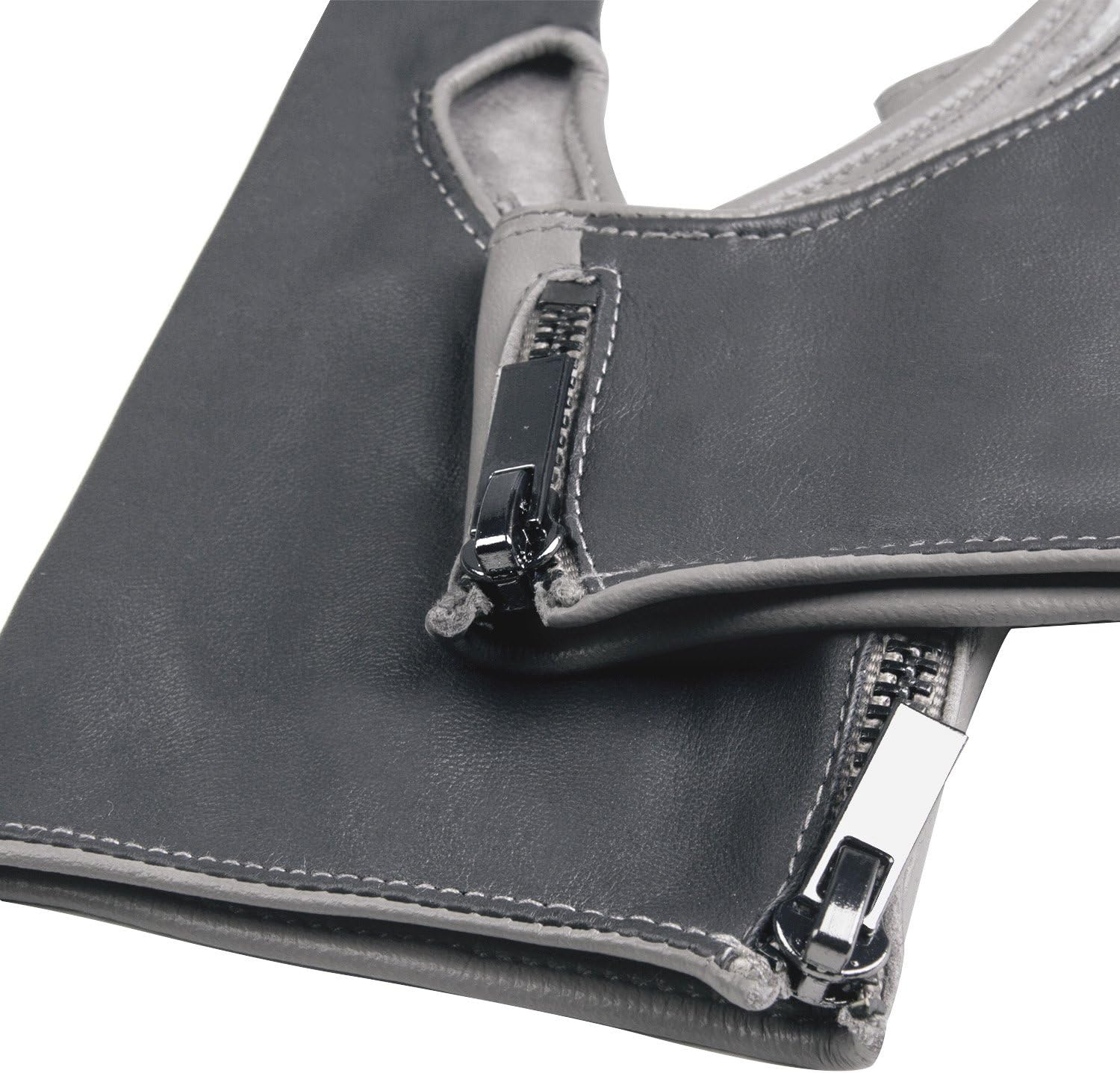 FIORETTO Womens Fingerless Leather Gloves Unlined Leather Driving Gloves Dancing Performance Punk Half Finger Gloves 160005 - Image 4