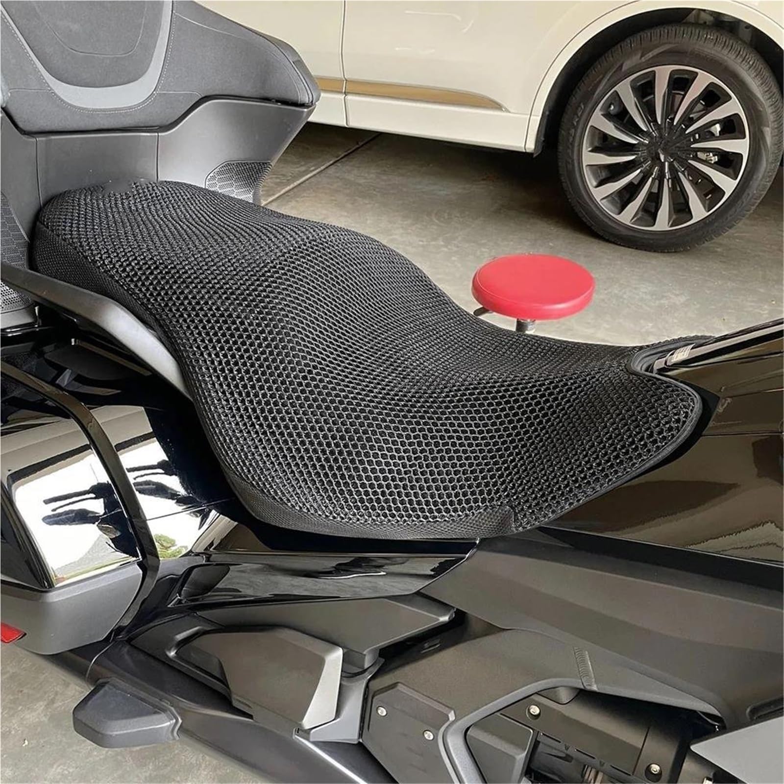 Coprisella Per Moto Cuscino Coprisella In Tessuto A Rete Antiscivolo Per Moto Per Goldwing GL 1800 GL1800 2018-2024, Traspirante E Impermeabile Coprisedile In Rete