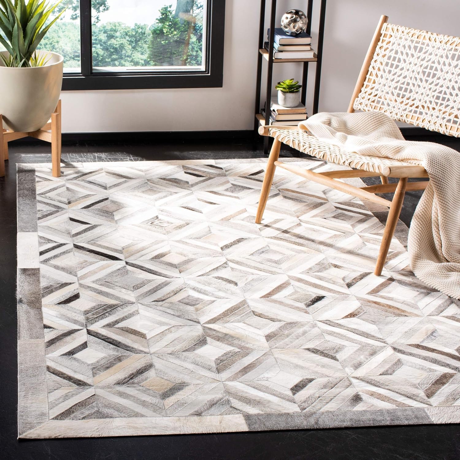 Amazon.com: ZANKO RUGS Premium Diamond Pattern Leather Area Rug
