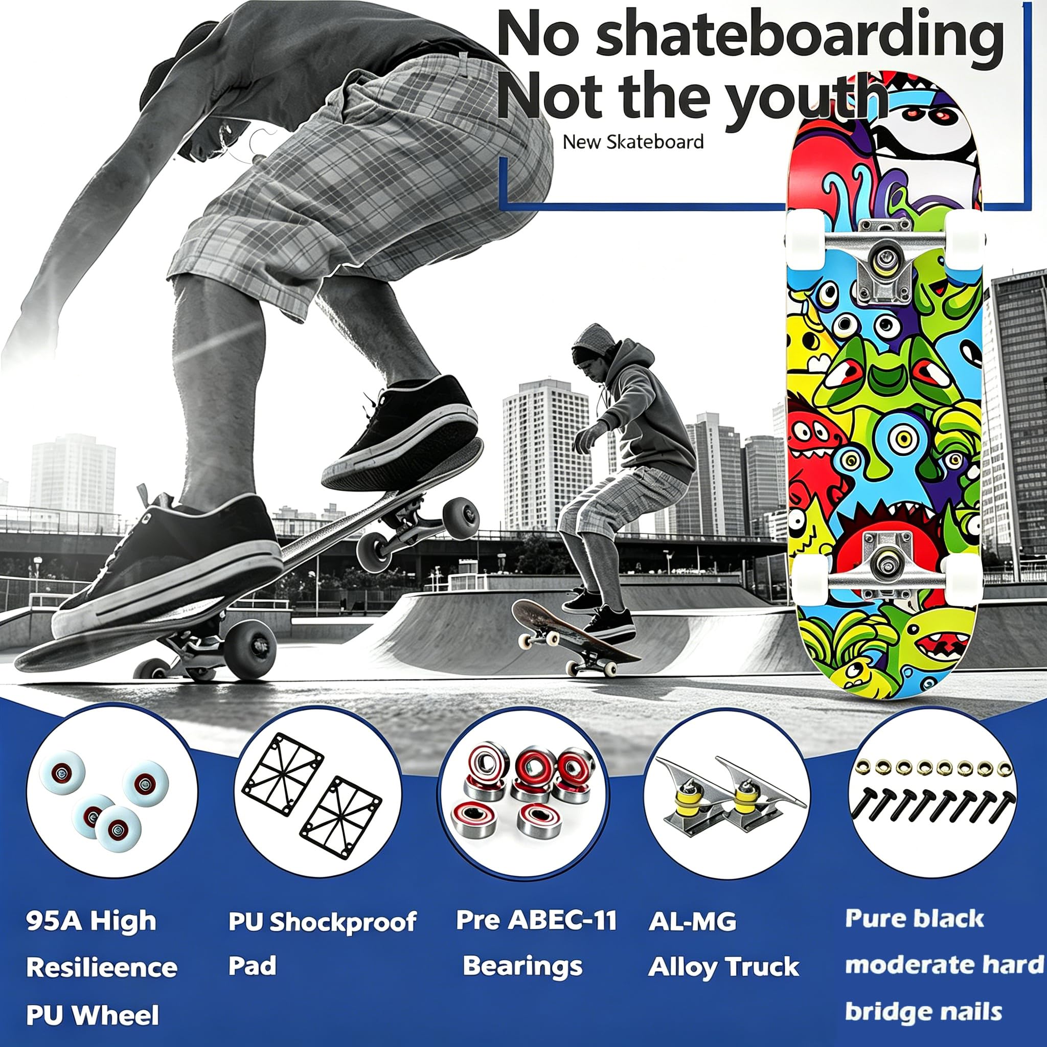 Longboard 31 pulgadas Drop-Through Freeride Skating Cruiser Camino Monopatín con Light Up Wheels para niñas principiantes y niños adultos como regalo