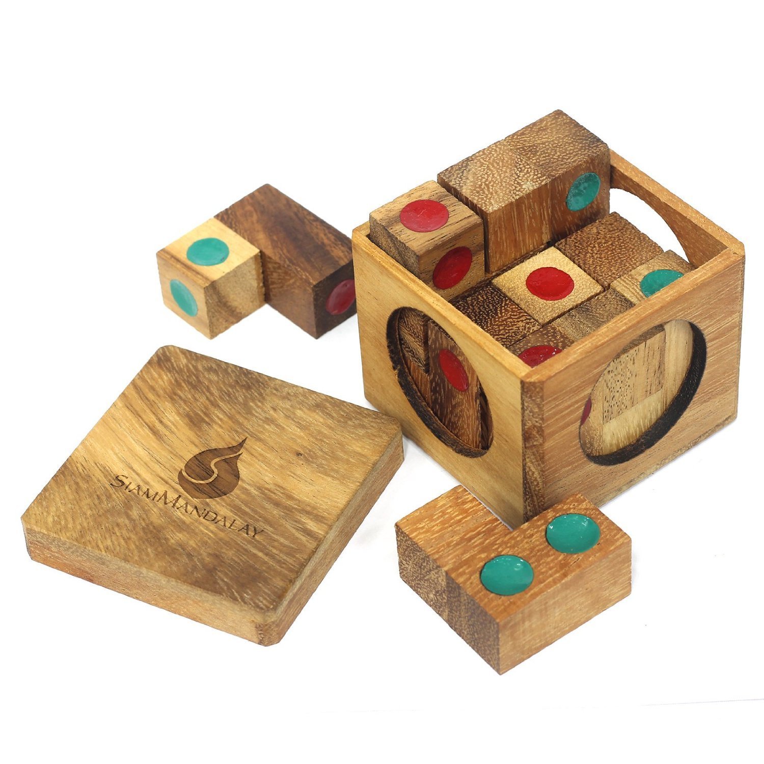 Vegas Baby: Wooden Puzzle for Adults a Handmade 3D Brain Teaser Soma Cube from SiamMandalay by Siam Mandalay