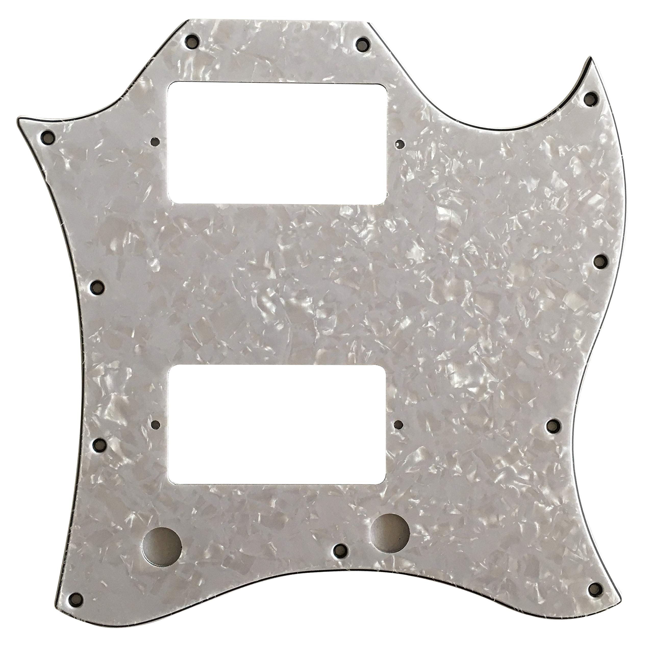 Guitar Parts For Gibson SG Standard Style Full Face Guitar Pickguard (4 Ply White Pearl)