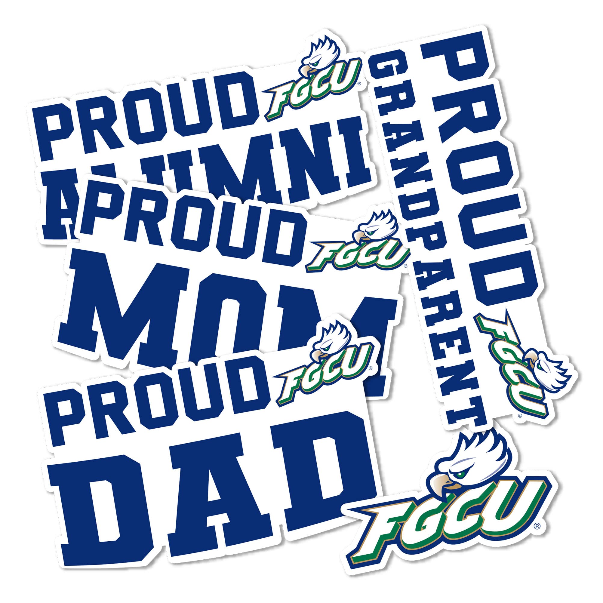 Desert Cactus Florida Gulf Coast University Sticker Eagles Vinyl Decal Laptop Water Bottle Car Scrapbook Sheet (Family Full Sheet)