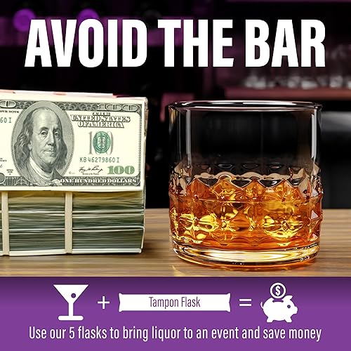Miniatura 6 de Tampon Flask  5 frascos ocultos falsos a prueba de fugas para mujeres  Tampón de alcohol  Tubos de alcohol de tampón perfectos para conciertos,