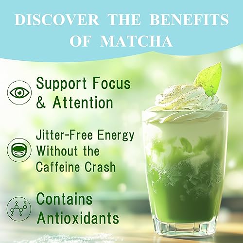 Miniatura 6 de RICHA MATCHA Polvo matcha orgánico de grado ceremonial – Té verde japonés Kyoto Uji First Harvest – USDA orgánico, vegano, cero azúcar (1.41 oz/40 g)