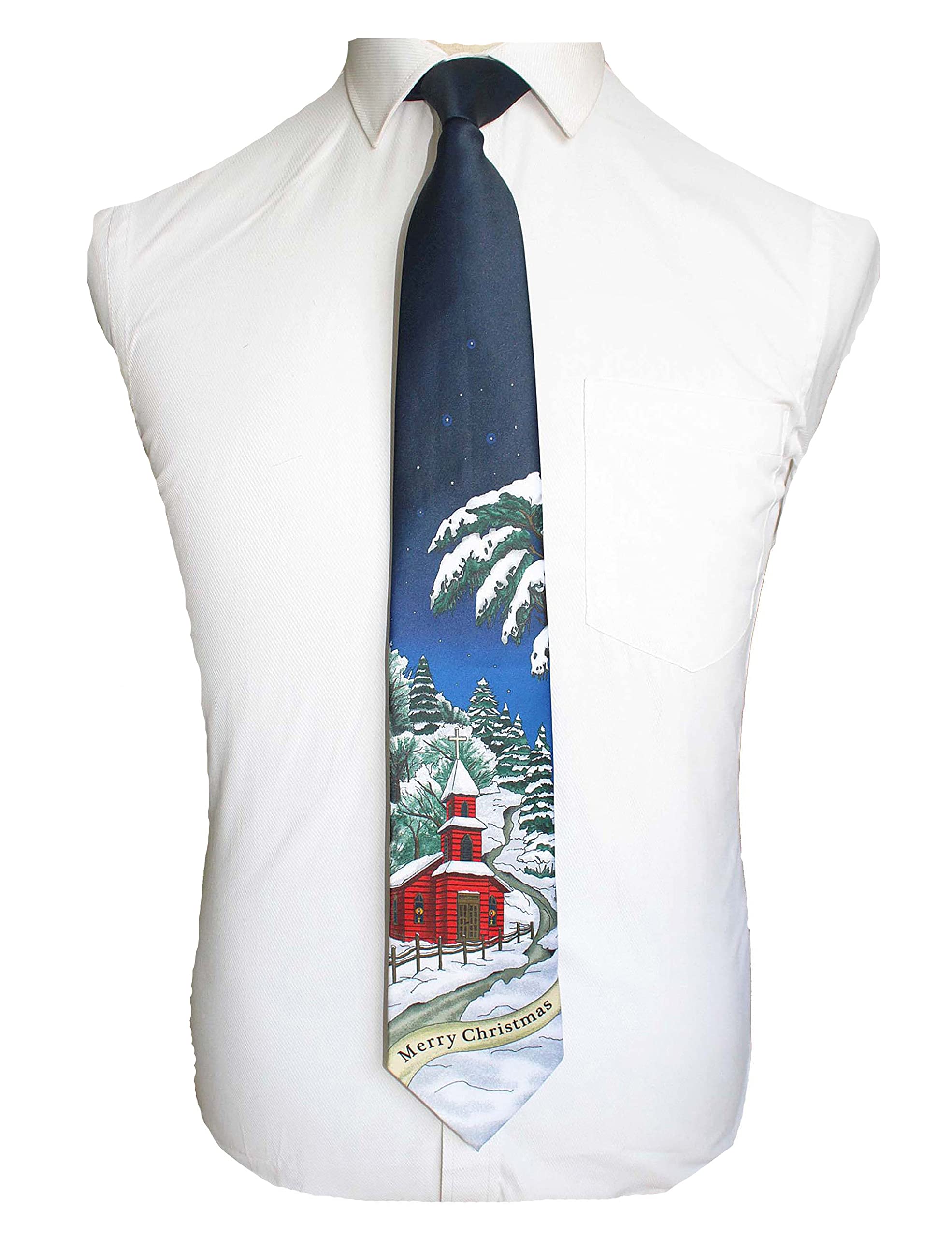 Gusleson Christmas Tie 9cm Soft Santa Snowman Necktie Festival Ties (UK0767-01)