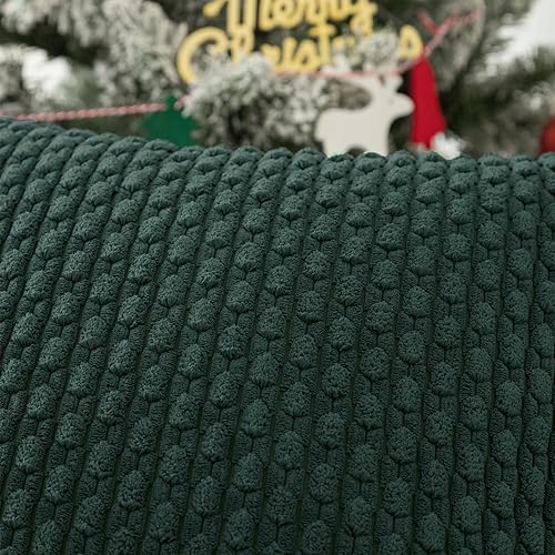 Vista 303 de Kevin Textile - Juego de 2 fundas decorativas para cojines, de pana y con moderno estilo campestre bohemio a rayas para decorar hogar, sofá, cama