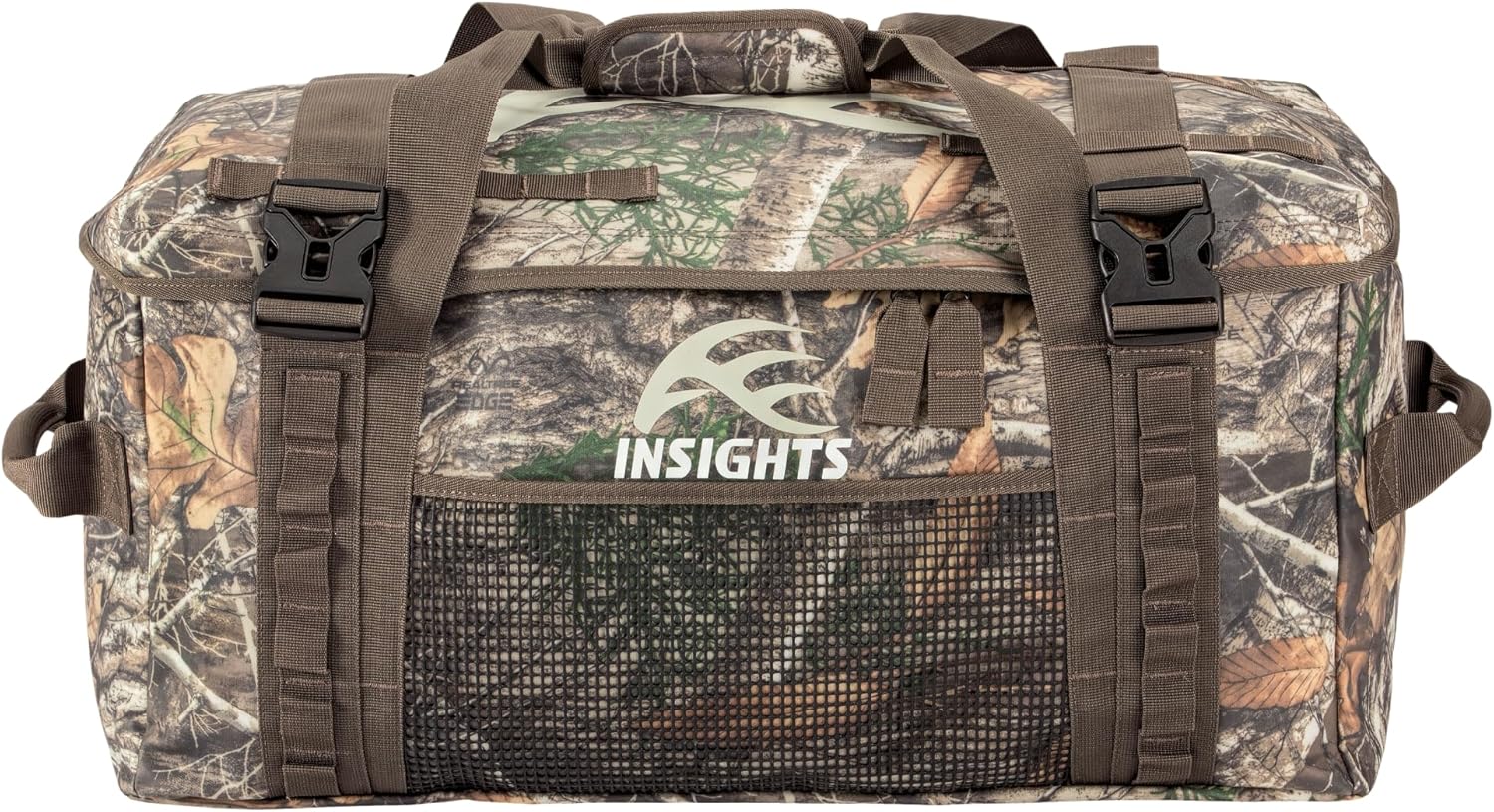 Insights Hunting by frogg toggs– The Traveler Gear Bag, All Around Hunting Weatherproof Storage Duffle, XXL 5000 Cubic Inches of Storage, Realtree Edge