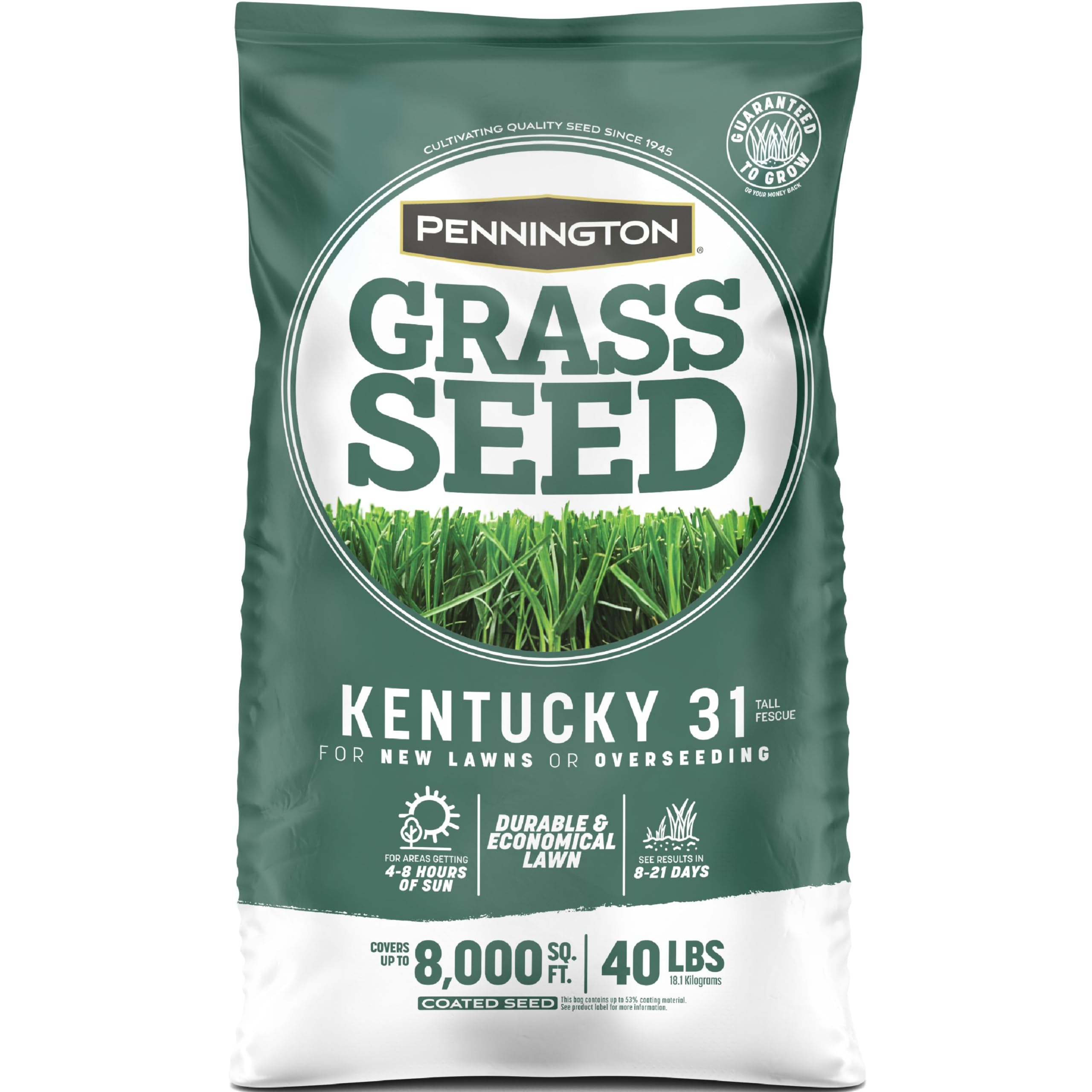 Pennington Kentucky 31 Tall Fescue Penkoted Grass Seed 40 lbs