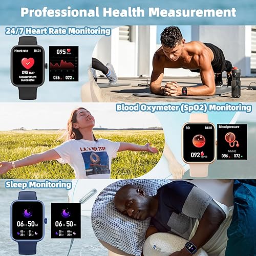 Miniatura 4 de 1.81"Smart Watch for Men Women with Bluetooth Call, Smartwatch for Android iOS Phone with Blood Oxygen Heart Rate Sleep Monitor, Fitness Tracker
