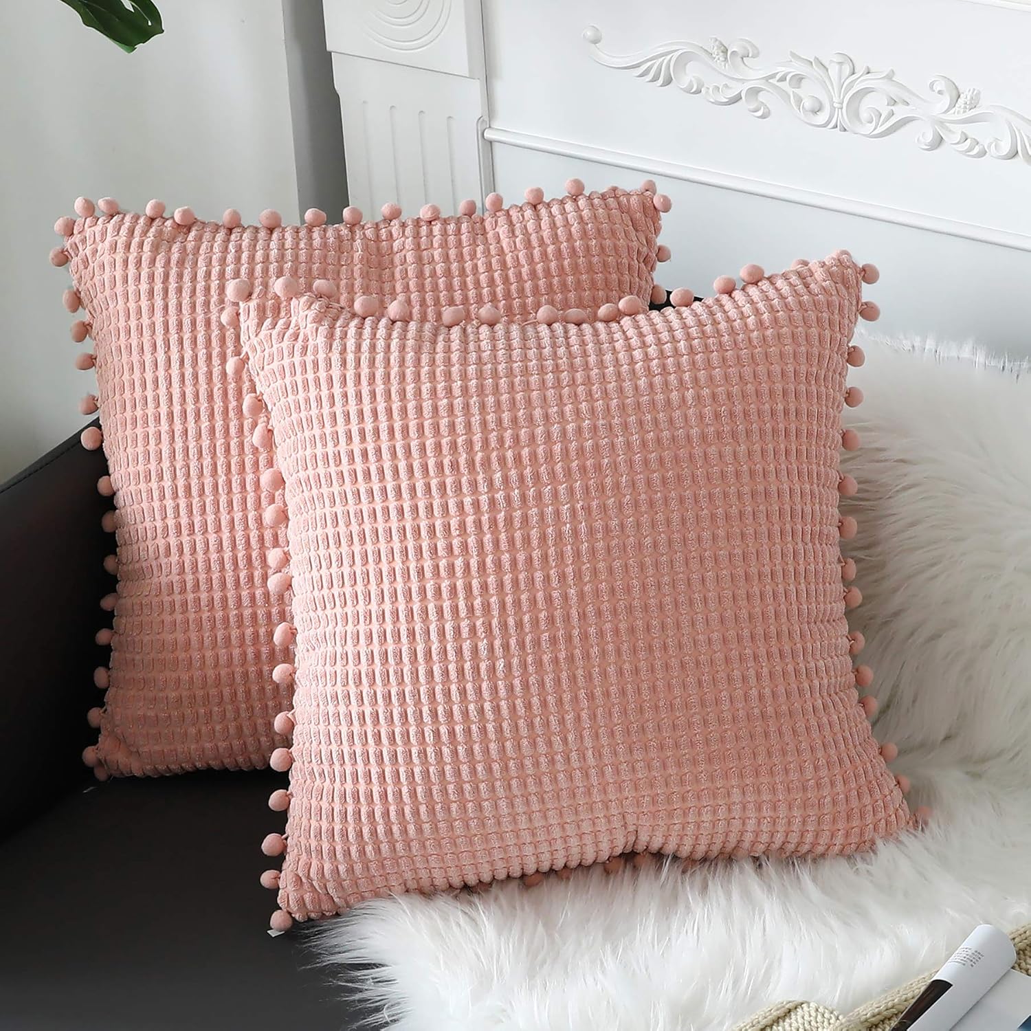 blush pillows amazon