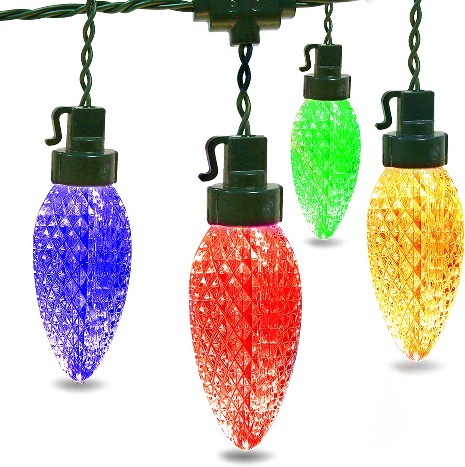 AWQ 35 FT Outdoor String Lights 3.9 Inch Super Large Pine Cone Light Shatterproof & Waterproof Outdoor Commercial Grade Decorative Light for Wedding Garden Party Christmas Decoration (Multicolour)