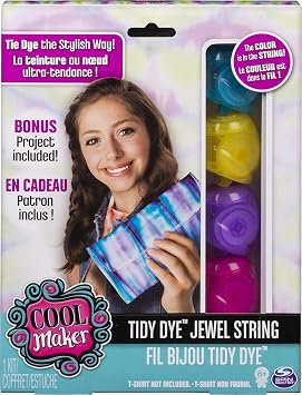 Cool Maker - Tidy Dye Jewel String Kit for Fabric Dying