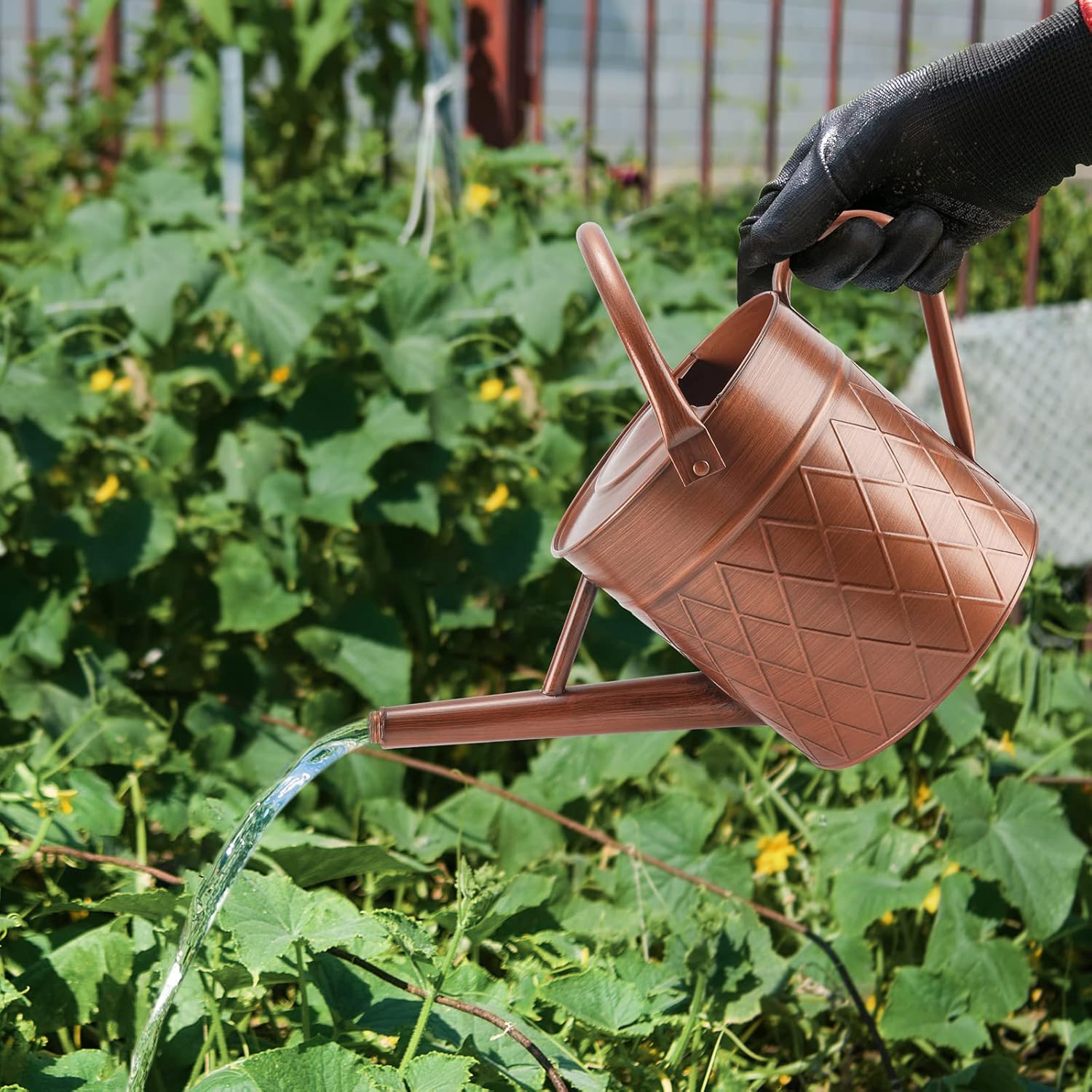 1.75 Gallon Outdoor Metal Watering Can for Garden Plants,Copper Color Watering Can with Removable Spray Spout, Ideal for Outdoor Use (Copper) - Image 7
