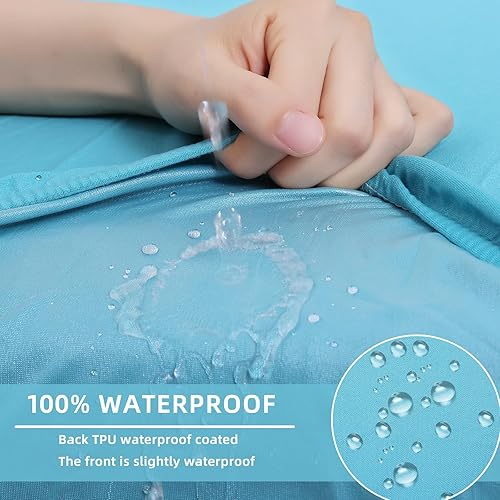 Miniatura 3 de hyha Fundas de cojín impermeables para sofá, funda elástica para asiento de sofá para perro, lavable, antideslizante, impermeable, fundas de cojín