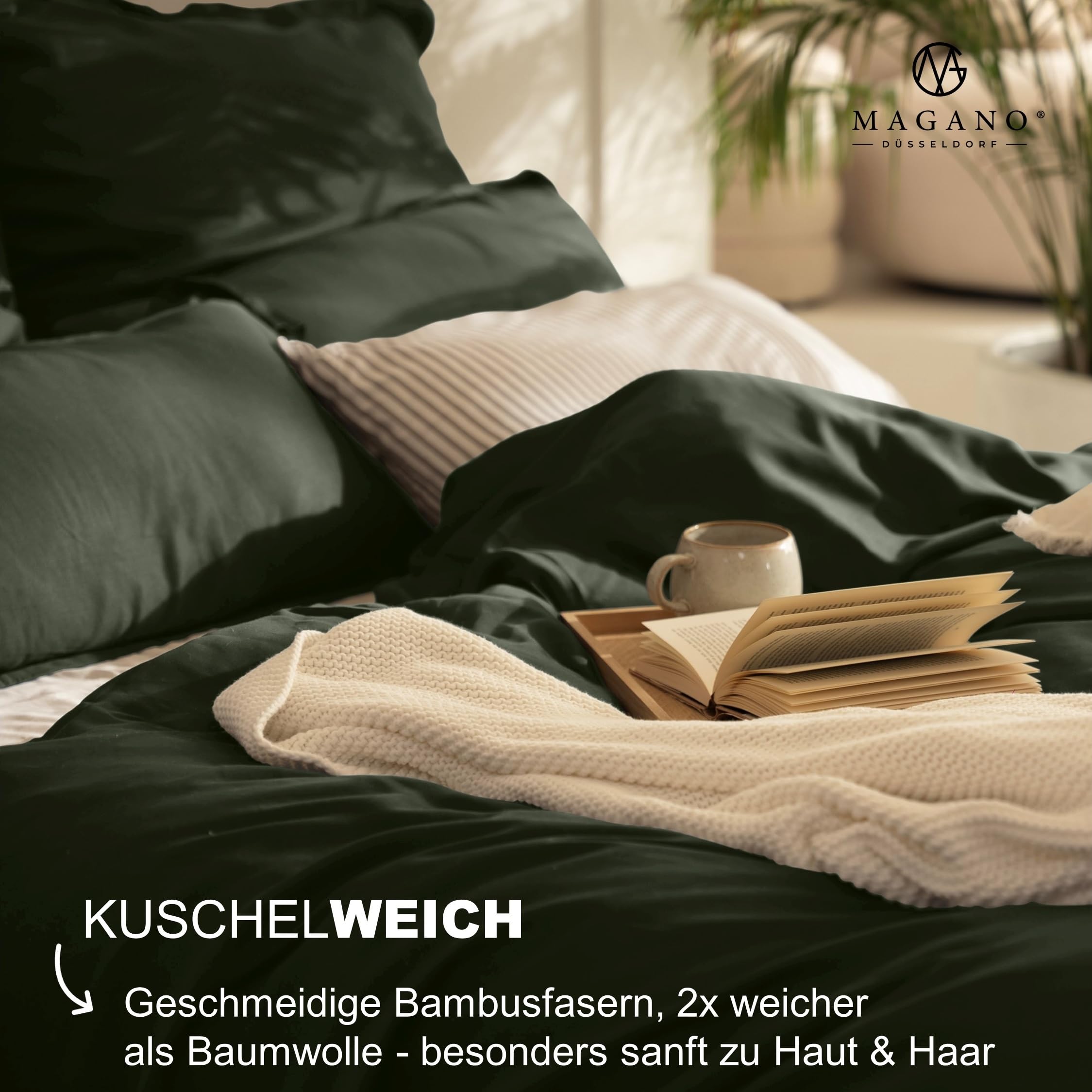 Magano® Luxe Beddengoed 200x200 Blauw | Bamboe & Katoen Satijn | 400 TC Premiumkwaliteit | Hypoallergeen & Klimaatregulerend | Dekbedovertrek 200x200 Magano® Luxe Beddengoed 200x200 Blauw | Bamboe & Katoen Satijn | 400 TC Premiumkwaliteit | Hypoallergeen & Klimaatregulerend | Dekbedovertrek 200x200