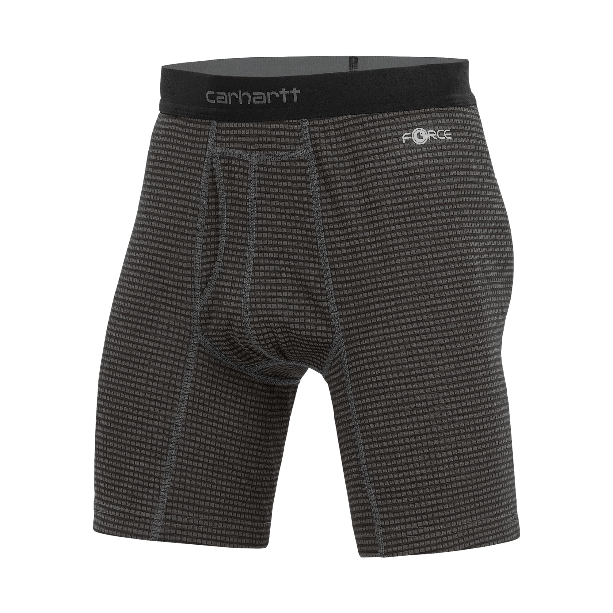 Carhartt Men's Base Force 8" Inseam Tech Boxer Brief, Shadow Grid, Medium