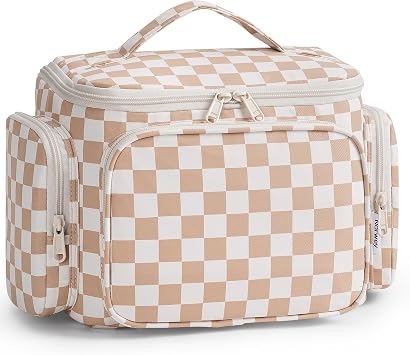 Narwey Hanging Travel Toiletry Bag for Women, Large Makeup Bag, Wide Open Cosmetic Bag, Multiple Organized Pocket, Wet Pocket for Towel, Portable Bathroom Travel Bag for Toiletries, Essentials