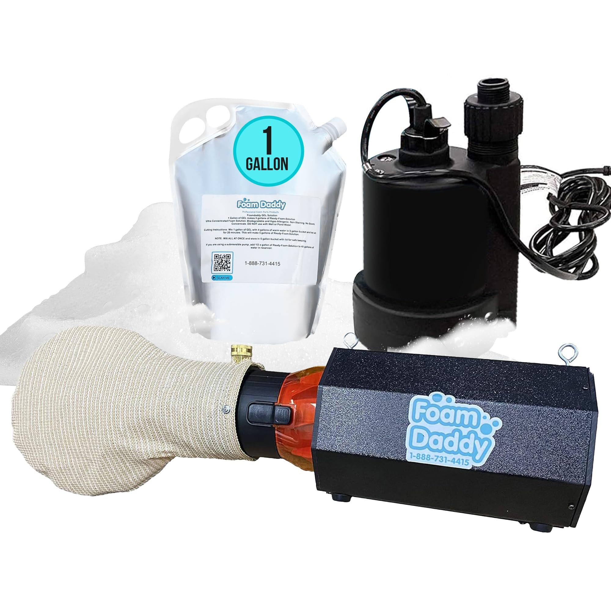 Foam Daddy Easy Standard Foam Machine with Foam Gel Included - Lightweight Foam Cannon - Create Up to 200 Gallons of Party-Perfect Foam - Ideal for Events, & Festive Celebrations