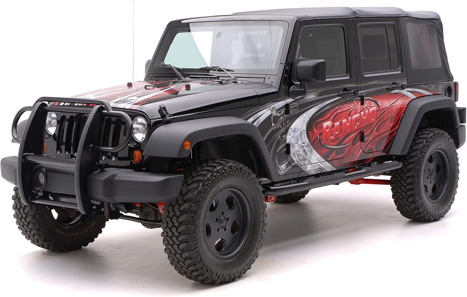 ARIES 35700 3-Inch Round Black Steel Nerf Bars, No-Drill, Fits Select Jeep Wrangler JK Unlimited